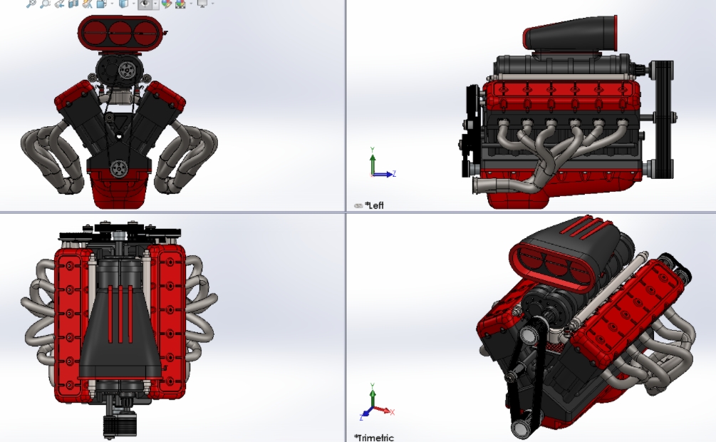 V12 Engine Modelʮ���װl�әCģ��3D�D�� STEP��ʽ