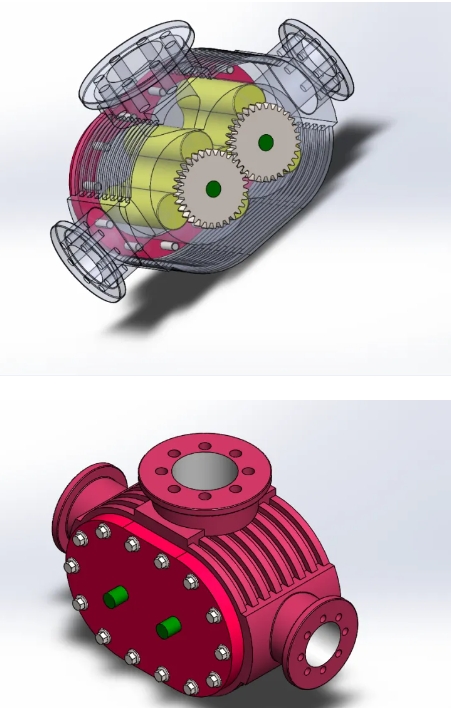 Root Blower Compressor�_�Ĺ��L�C���s�C3D�D�� IGS��ʽ