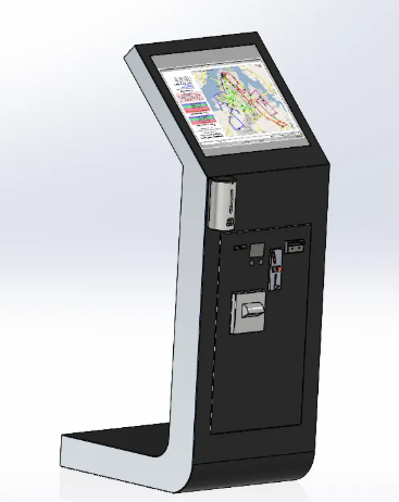 kiosk�Ԅ���Ʊ�K�˙C����ģ��3D�D�� Solidworks�OӋ