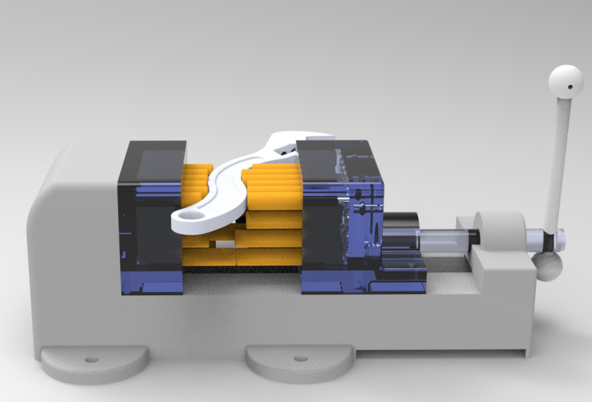 Adaptive Soft Jaws Vise���m��ܛצ���Q3D�D�� Solidworks�OӋ
