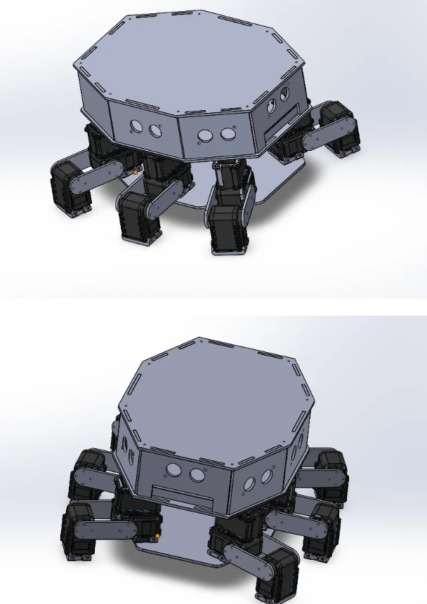 Hexapod Dummy����C(j��)���˿�ܽY(ji��)��(g��u)3D�D�� Solidworks�O(sh��)Ӌ(j��)