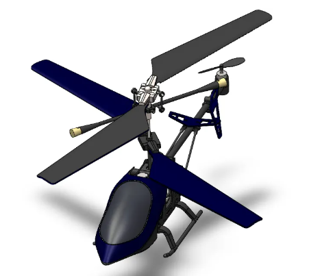 RC Helicopter 67�b��ֱ���Cģ��3D�D�� Solidworks�OӋ