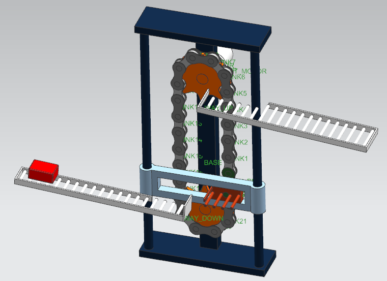vertical conveyor��ֱݔ�͙C(j��)ģ��3D�D�� CREO�O(sh��)Ӌ(j��)