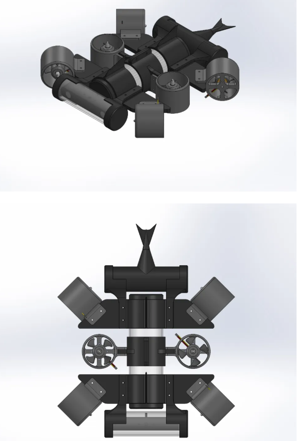 thrusters�b�؝�ˮ����ROV�����׽Y��3D�D�� Solidworks�OӋ