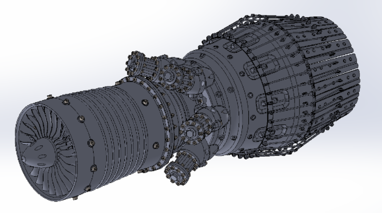 Turbo Jet Engine�u݆����l�әC3D��ģ�D�� Solidworks�OӋ